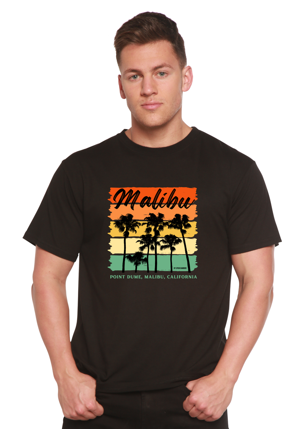 Malibu Unisex Bamboo Viscose/Organic Cotton Short Sleeve Graphic T-Shirt