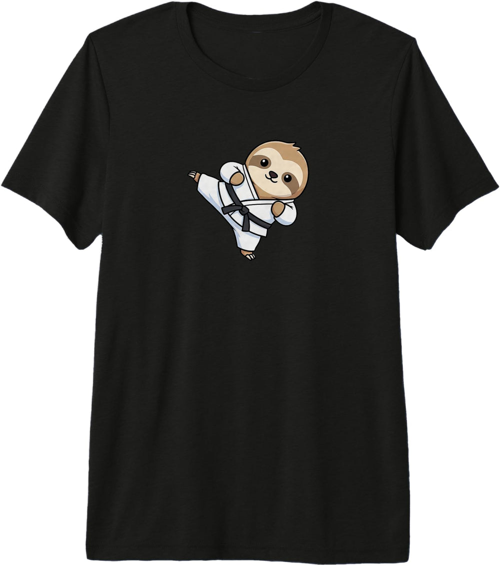 Exclusive Sloth Karate Kick Cartoon Sweatshirt - Minimalist Print Unisex