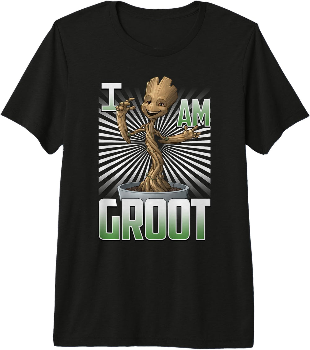 Handcrafted Marvel Guardians Galaxy I Am T-Shirt - Graphic Print Unisex