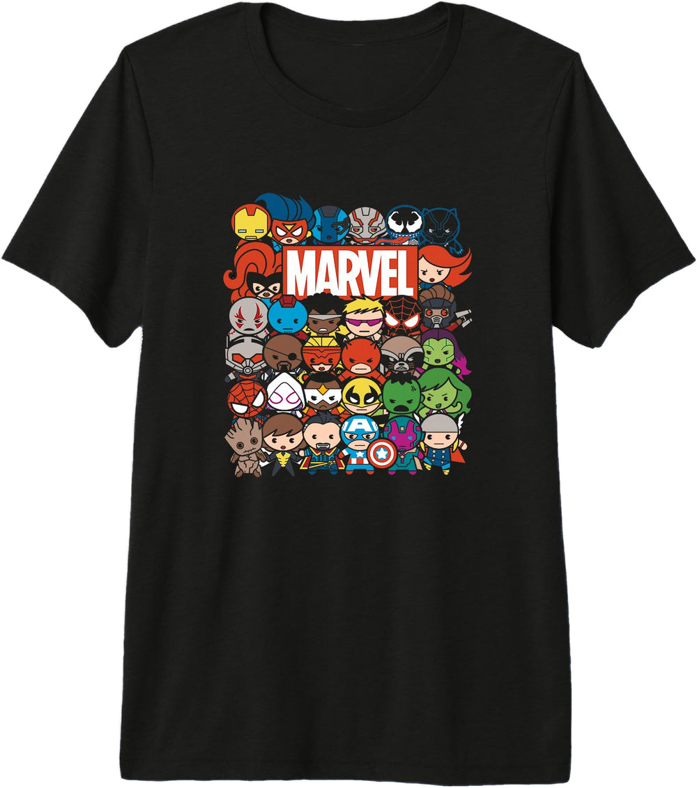 Handcrafted Marvel Kawaii Marvel T-Shirt - Fun Novelty Design Unisex