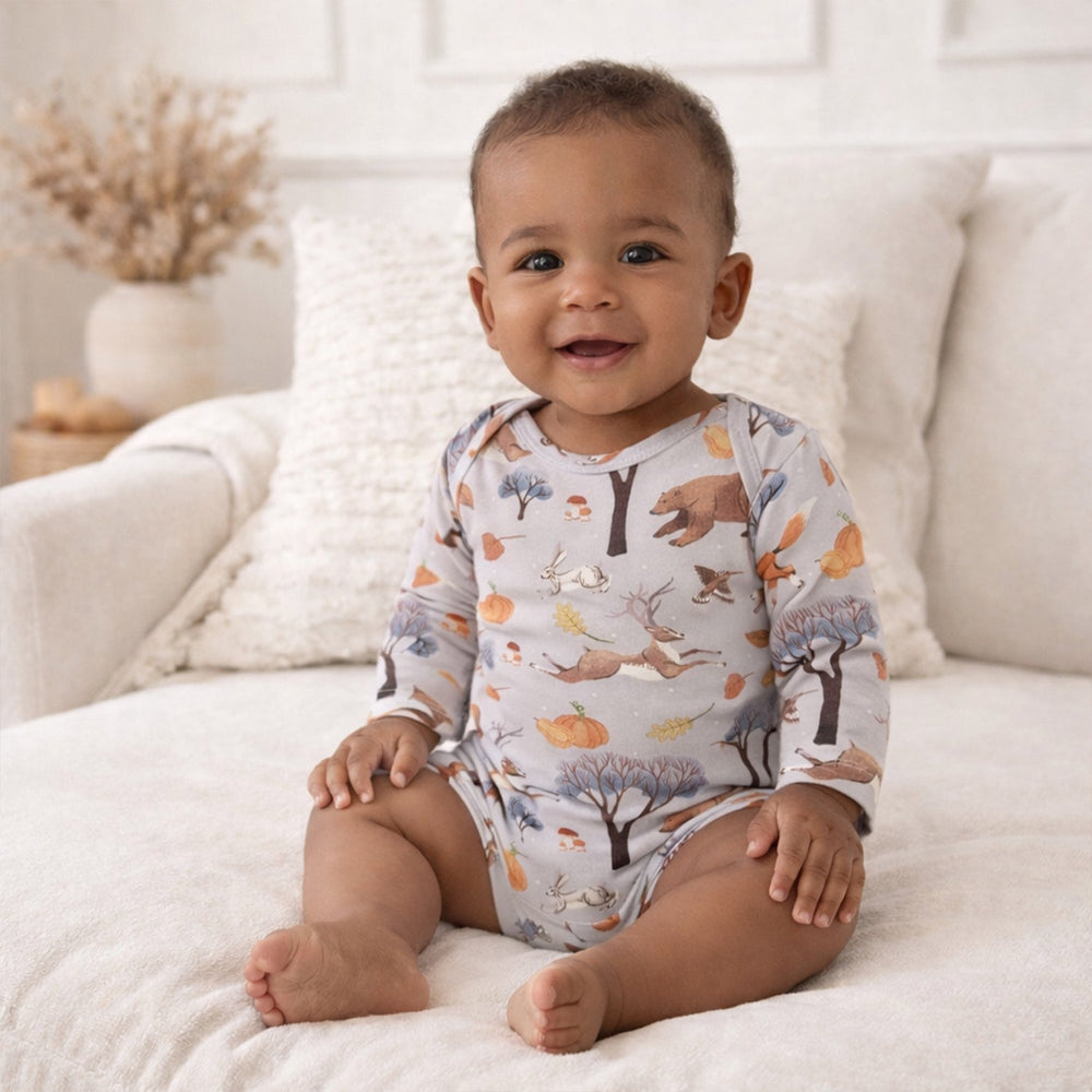 Forest Frolic Baby Bodysuit - Bamboo Autumn Tesa Babe
