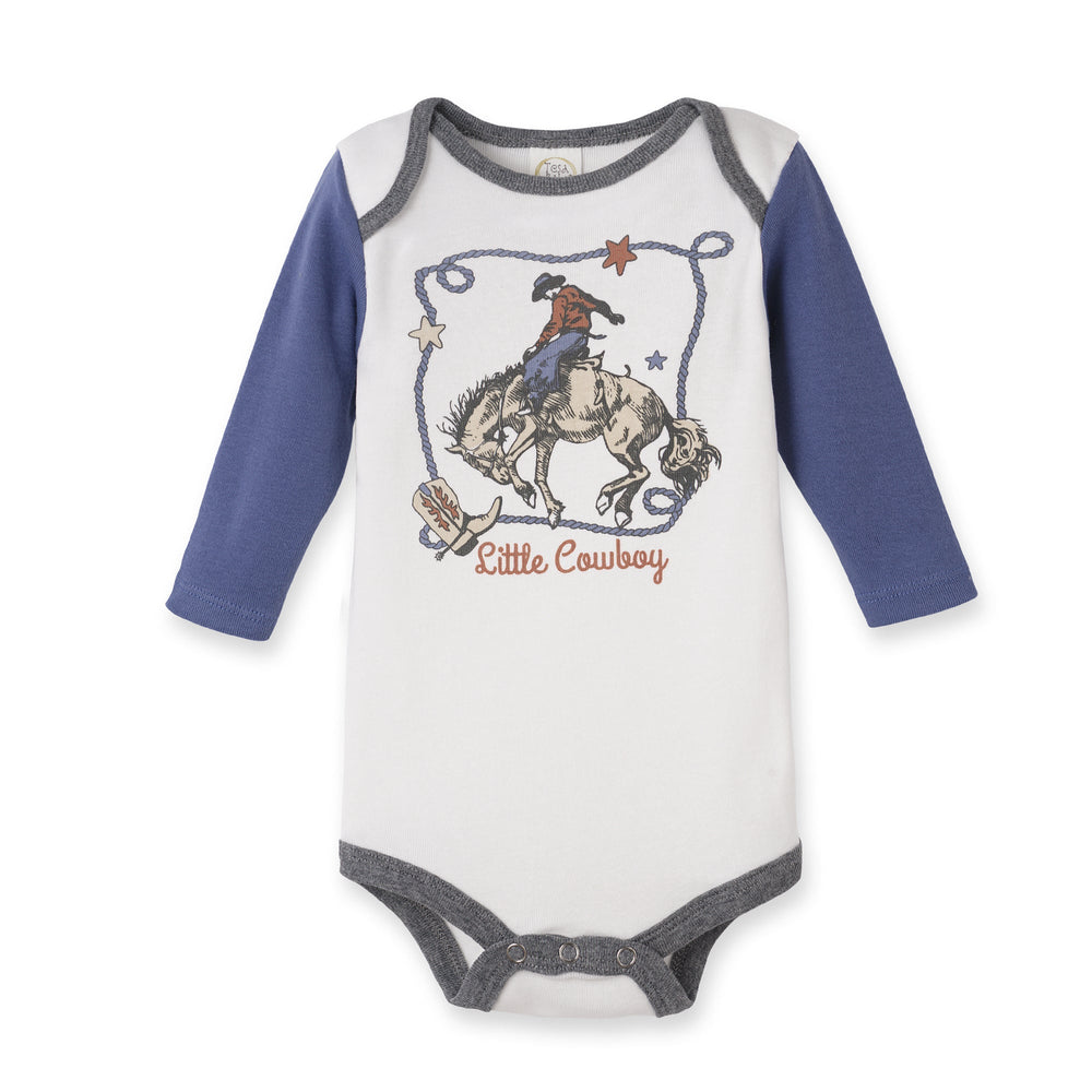 Little Cowboy Baby Bodysuit - Cotton Western Style Tesa Babe