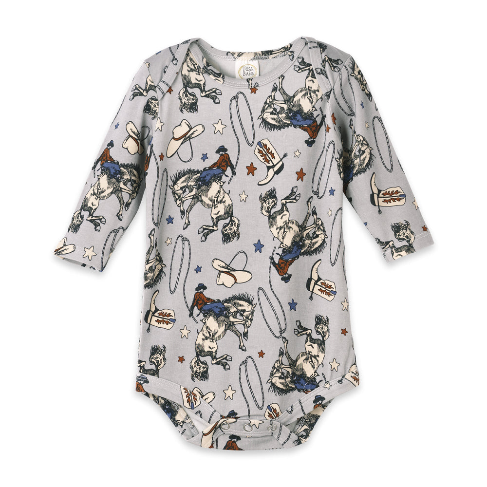 Western Cowboy Rodeo Baby Bodysuit - Bamboo Tesa Babe