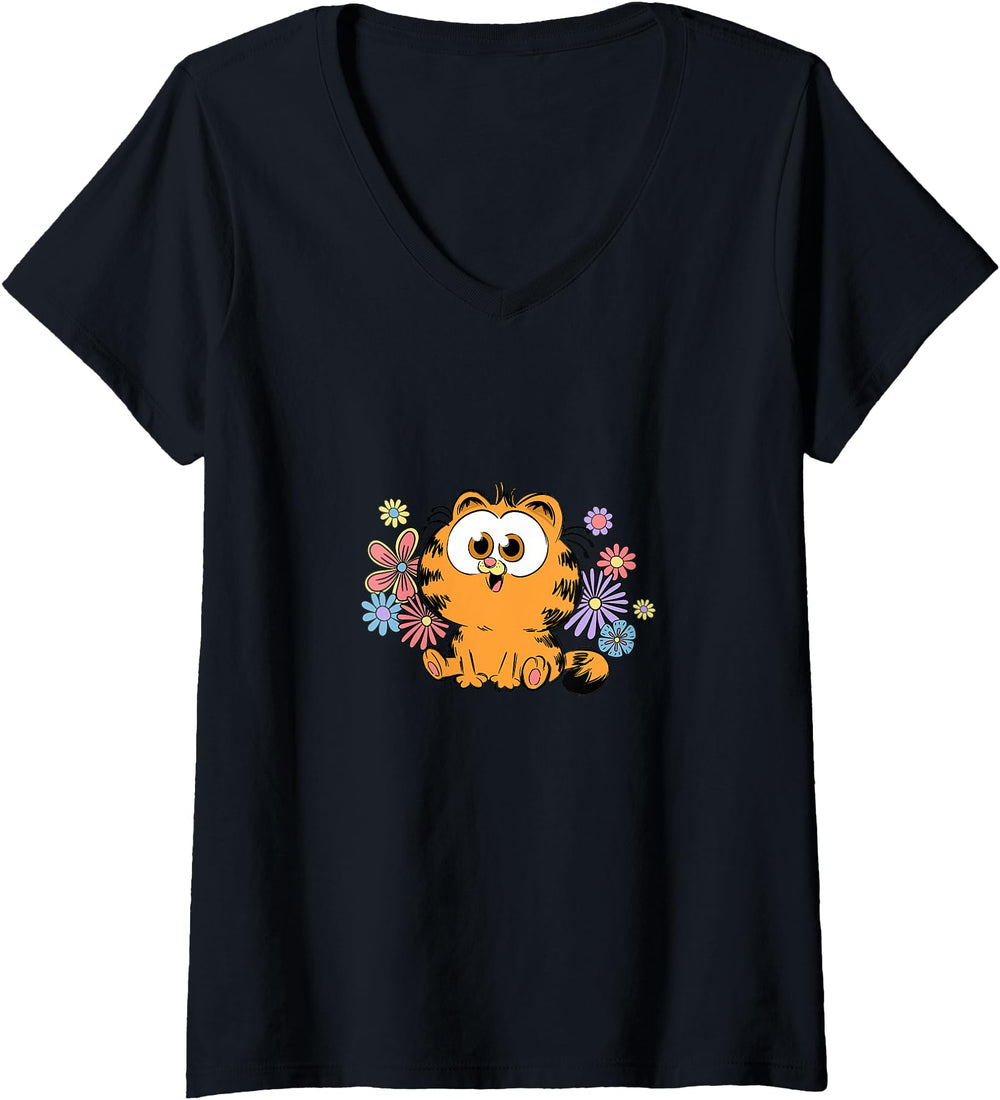 Handcrafted Womens Garfield Too To Care T-Shirt - Trendy Graphic Men Women