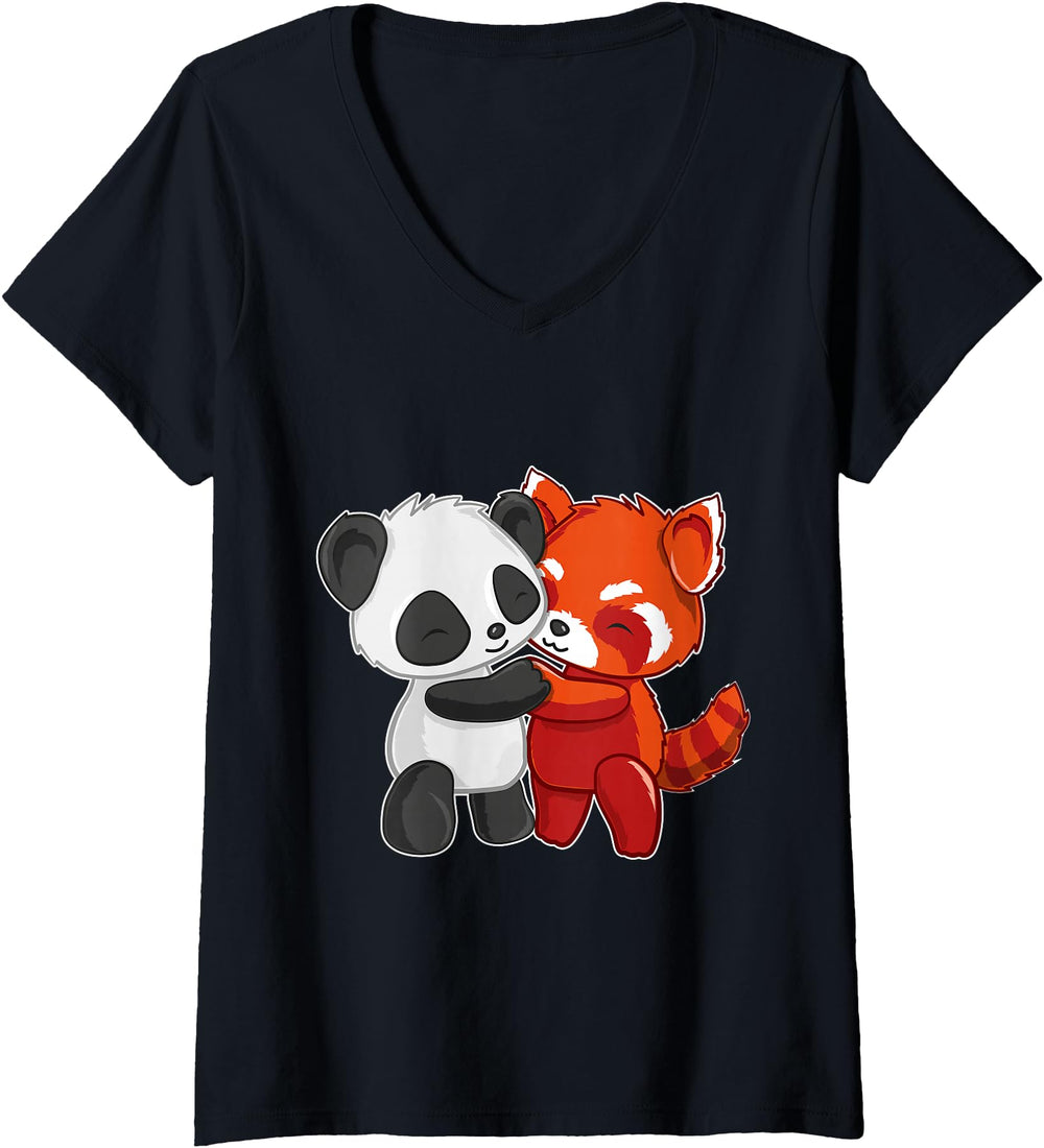 Exclusive Womens Chibi Panda Bear T-Shirt - Minimalist Print Men Women