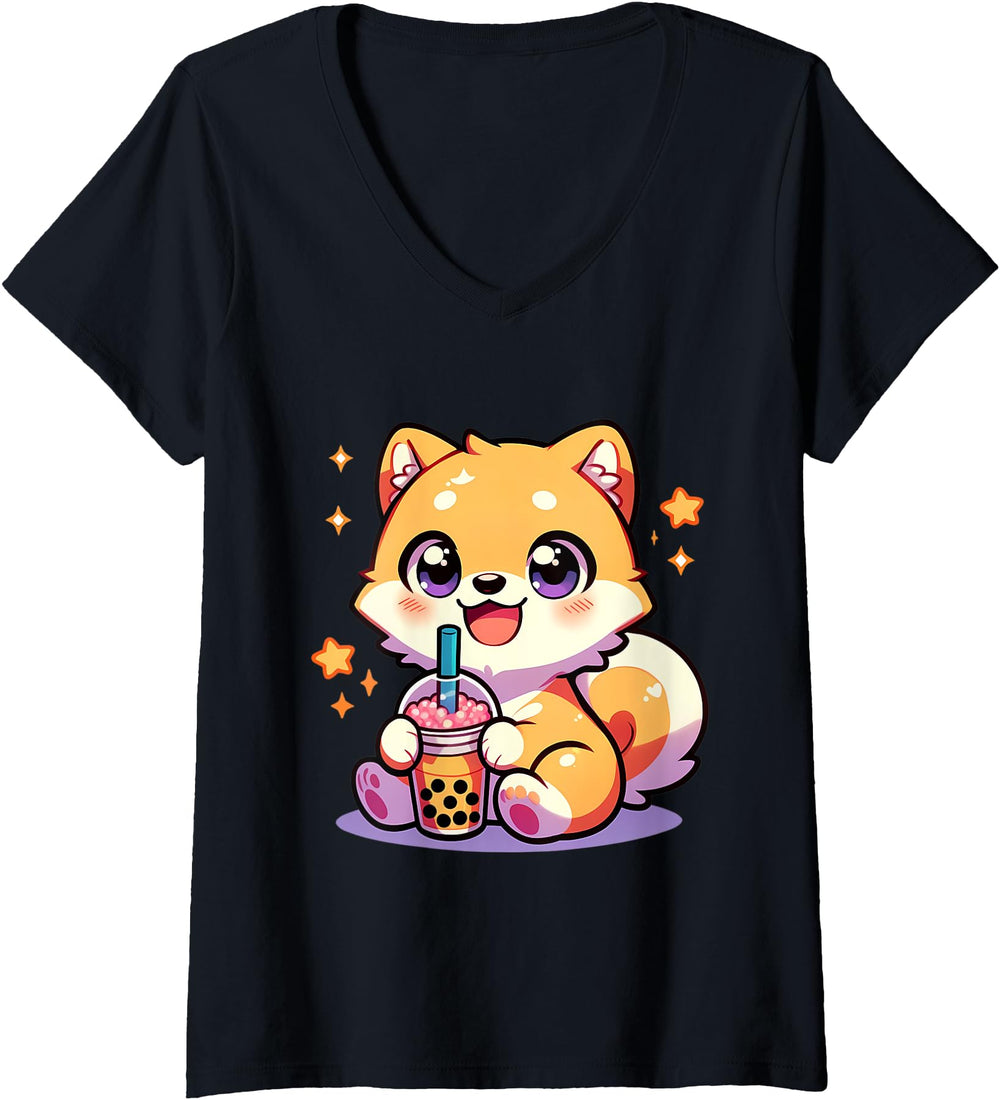 Handcrafted Womens Kawaii Shiba Sweatshirt - Custom Art Print Men Women