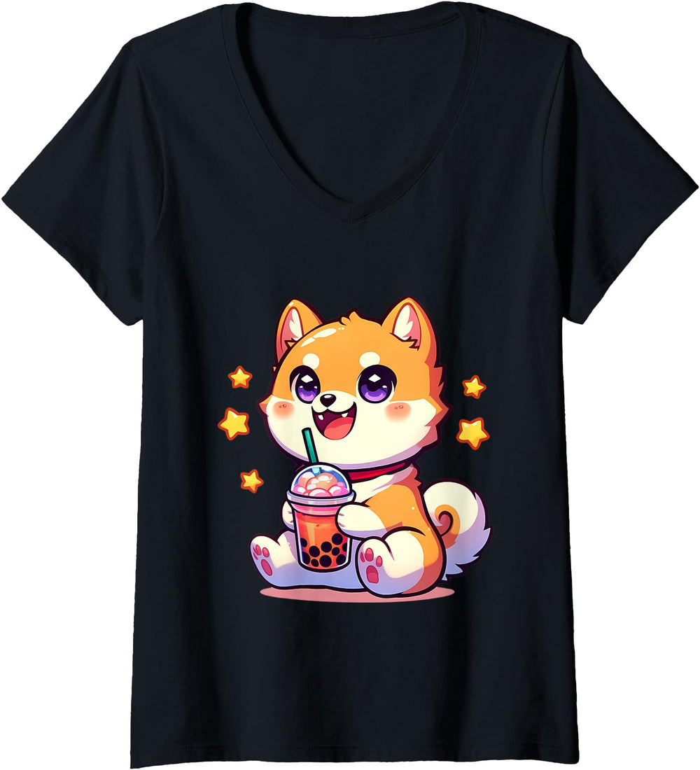 Womens Kawaii Shiba Inu Dog Bubble Sweatshirt - Minimalist Print Men Women