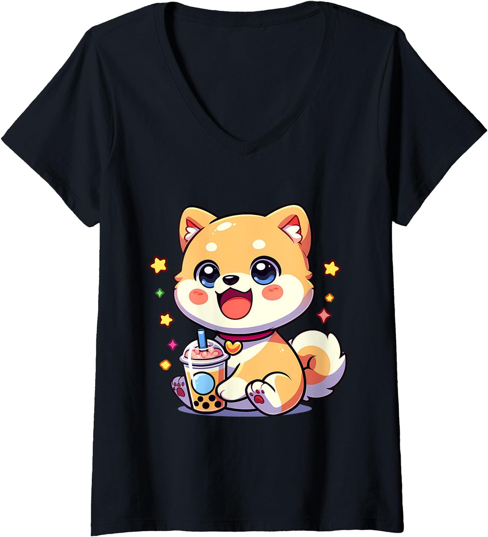 Authentic Womens Kawaii Shiba Inu Dog Sweatshirt - Graphic Print Men Women