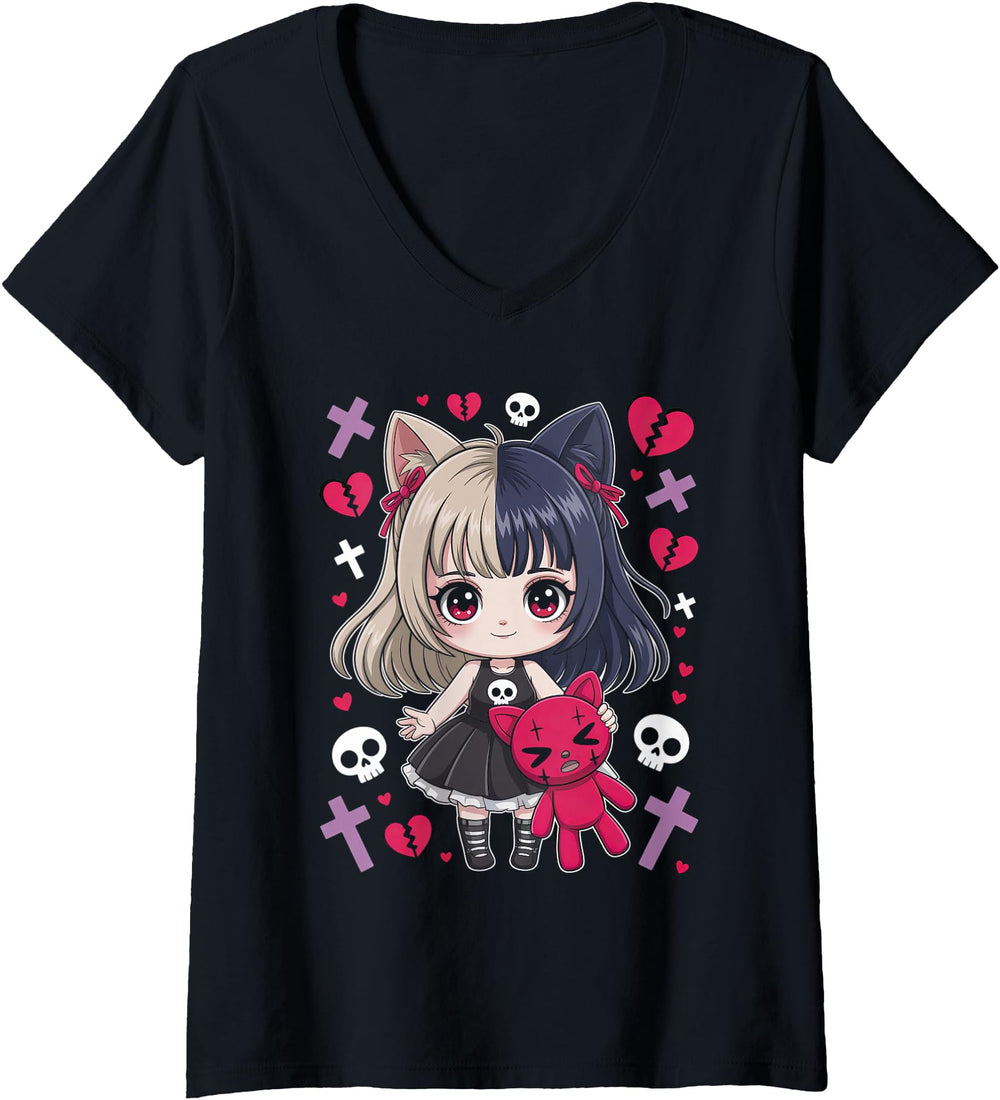 Authentic Womens Goth Emo Teddybear Hoodie - Custom Art Print Men Women