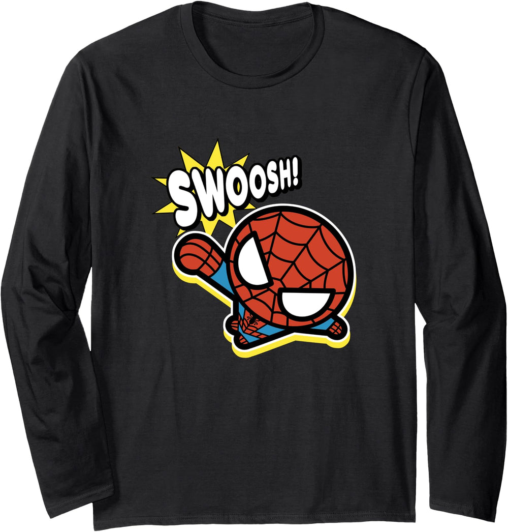 Authentic Marvel Kawaii Swoosh Sweatshirt - Fun Novelty Design for Adults