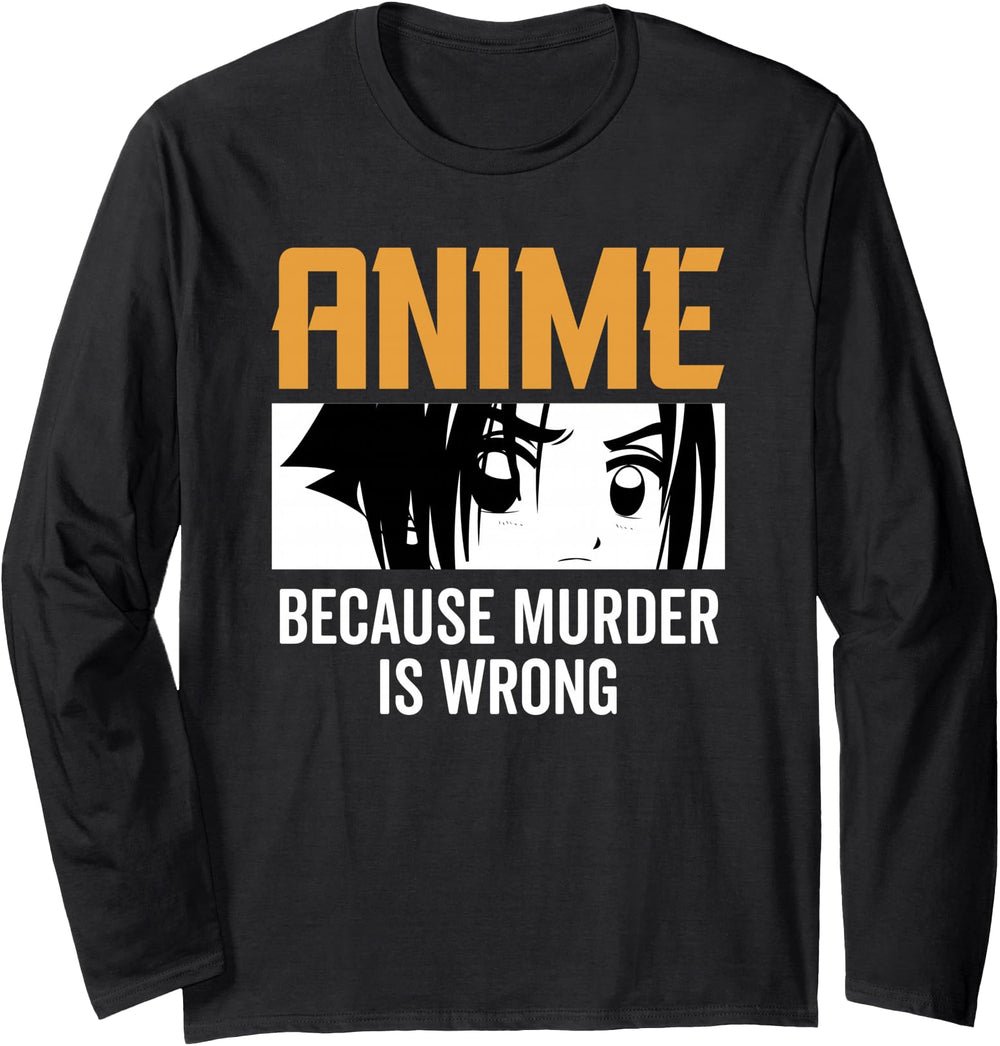 Handcrafted Anime Because Murder Sweatshirt - Custom Art Print Men Women