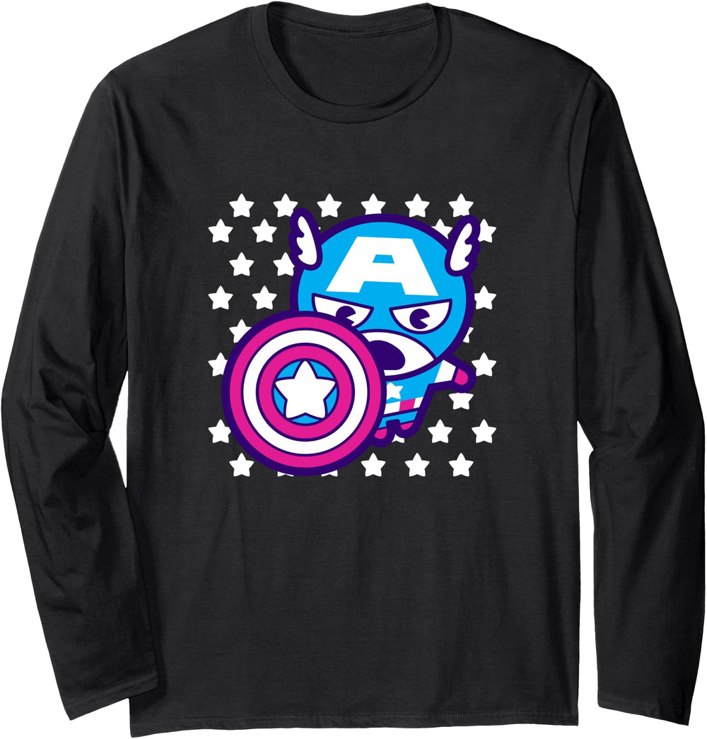 Authentic Marvel Kawaii Chibi Sweatshirt - Minimalist Print for Adults