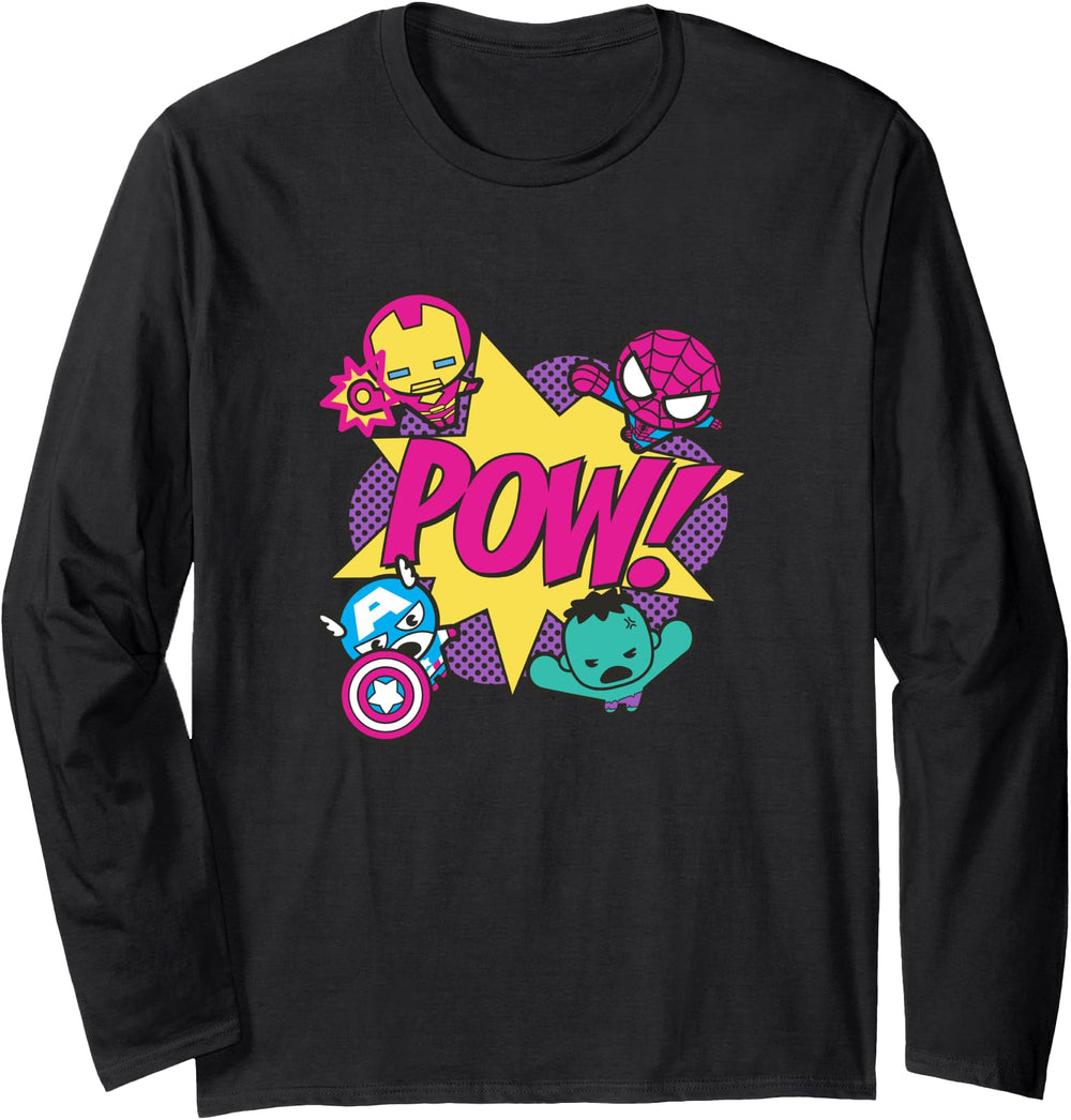 Marvel Kawaii Pow Chibi Avengers Epic T-Shirt - Trendy Graphic Men Women