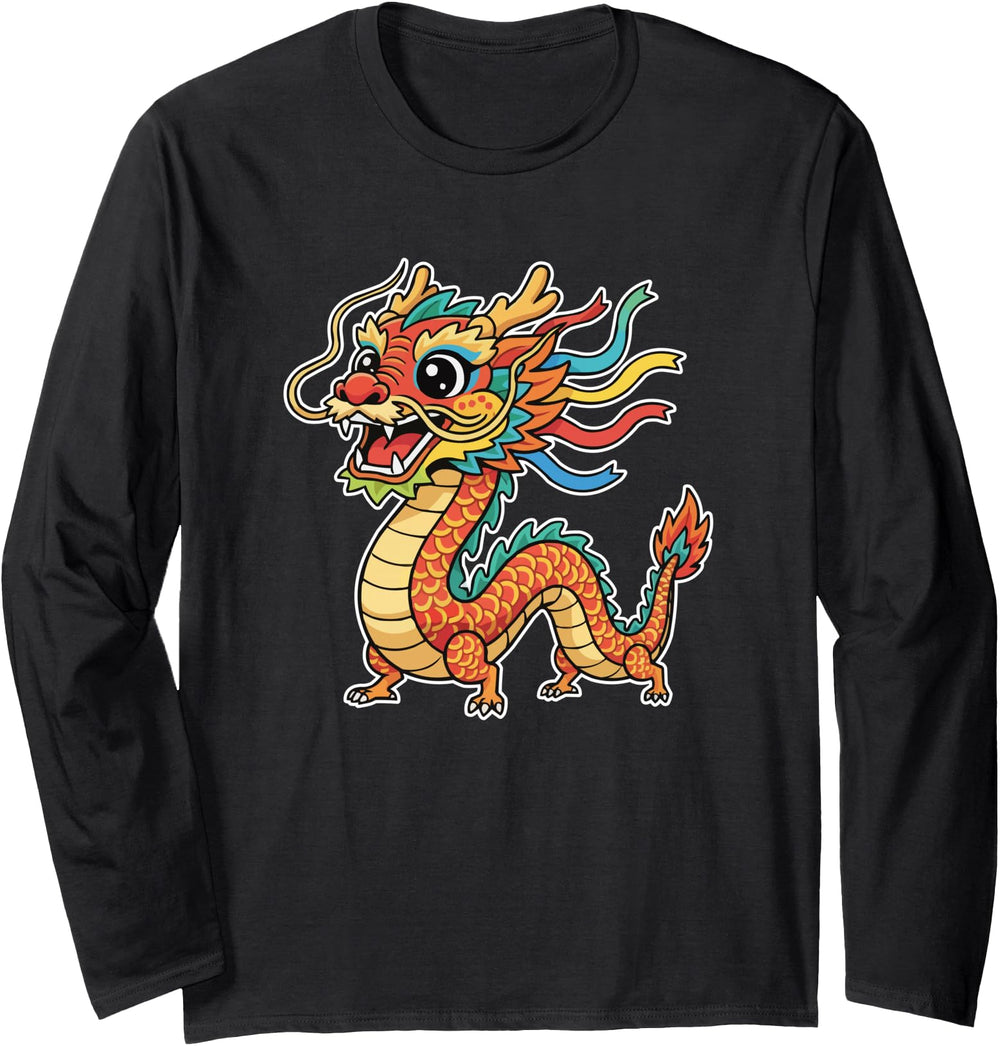 Exclusive Chibi Chinese Dragon Sweatshirt - Minimalist Print Men Women