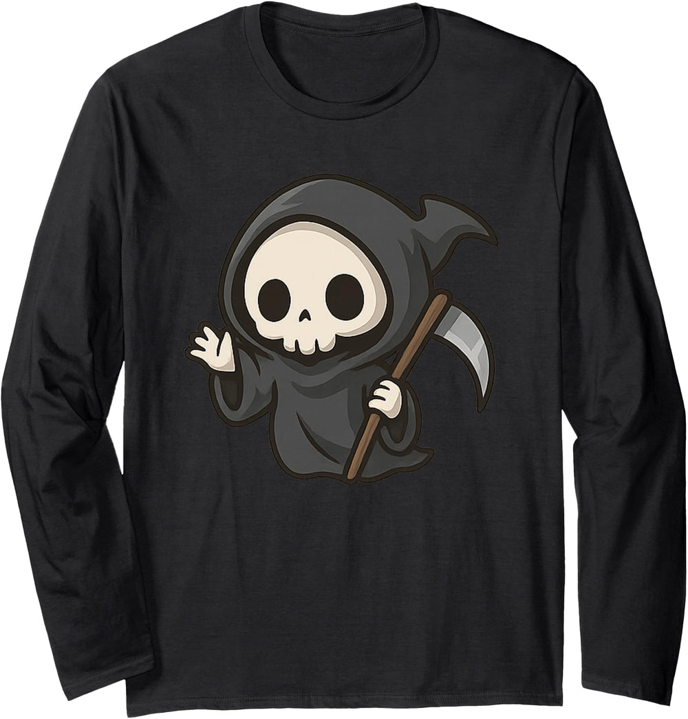 Exclusive Halloween Chibi Grim T-Shirt - Fun Novelty Design Men Women