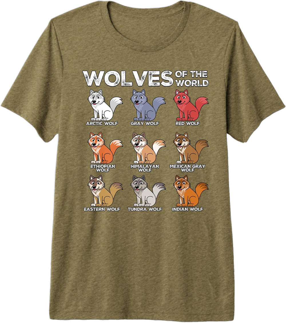 Original Wolves World Wolf Animals T-Shirt - Streetwear Style for Adults