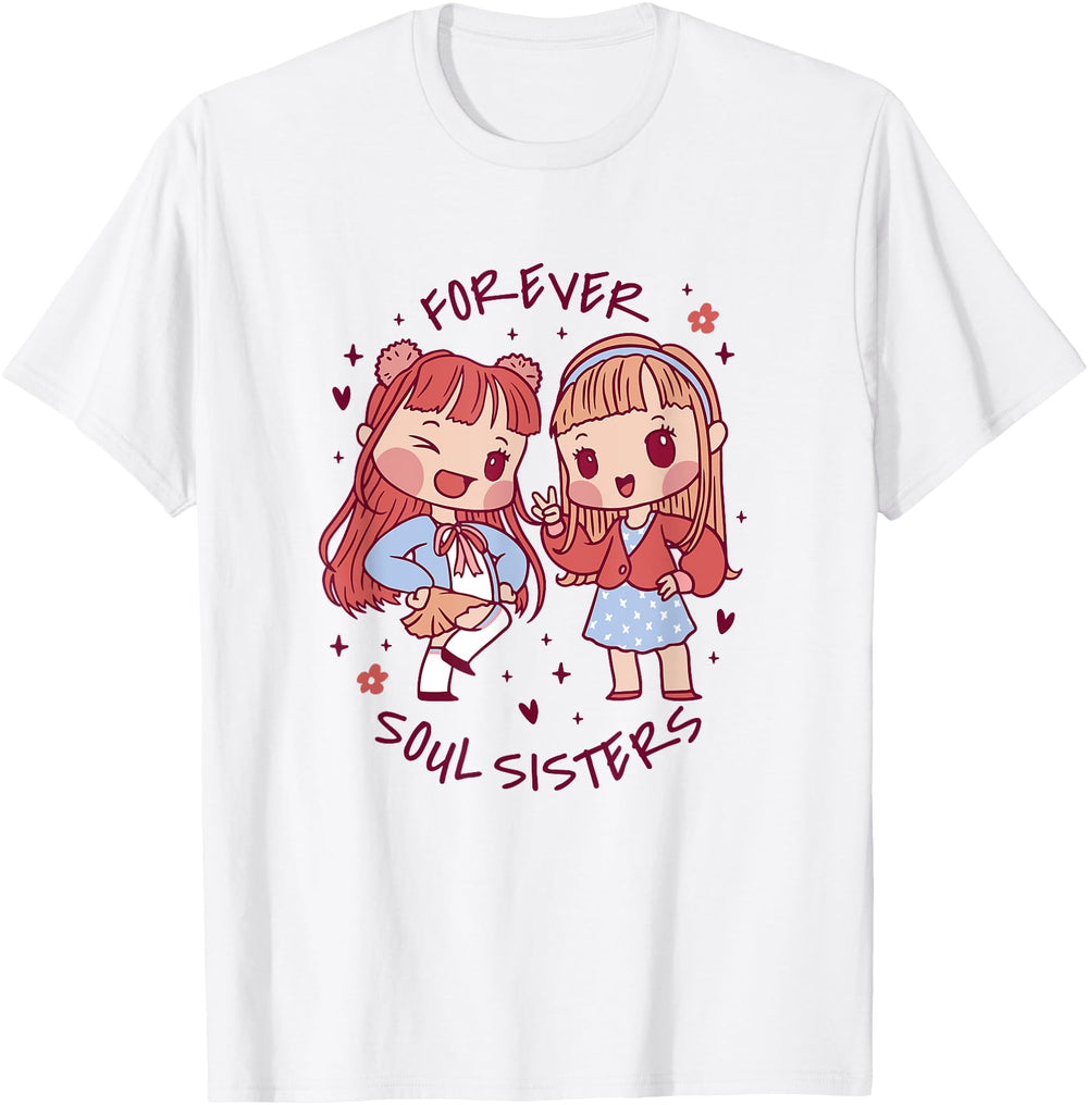 Chibi Friends Soul Sisters Exclusive T-Shirt - Fun Novelty Design Men Women