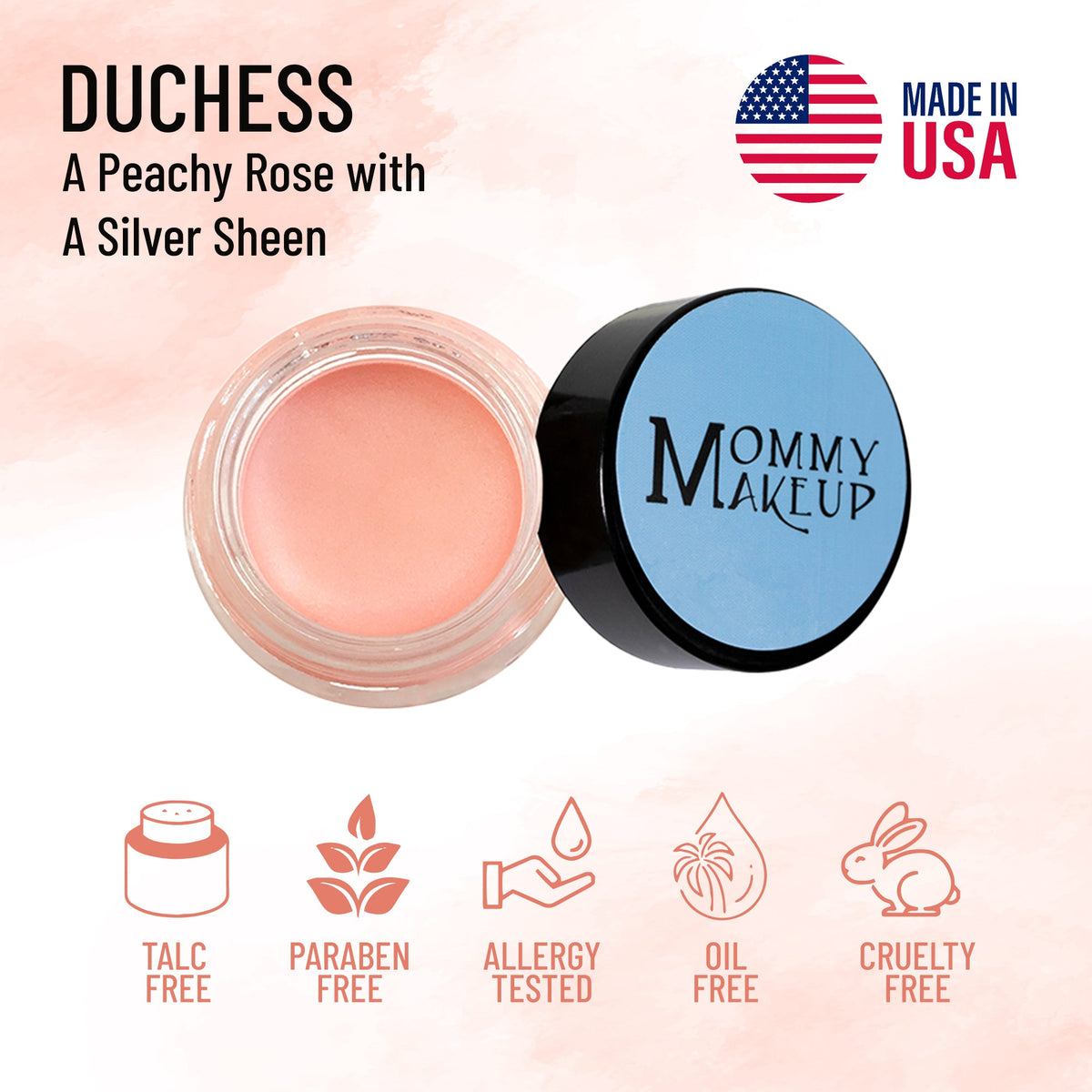 Duchess Any Wear Creme - A Waterproof Multi-tasking creme to powder product for eyes, cheeks & lips. Can be worn anywhere
