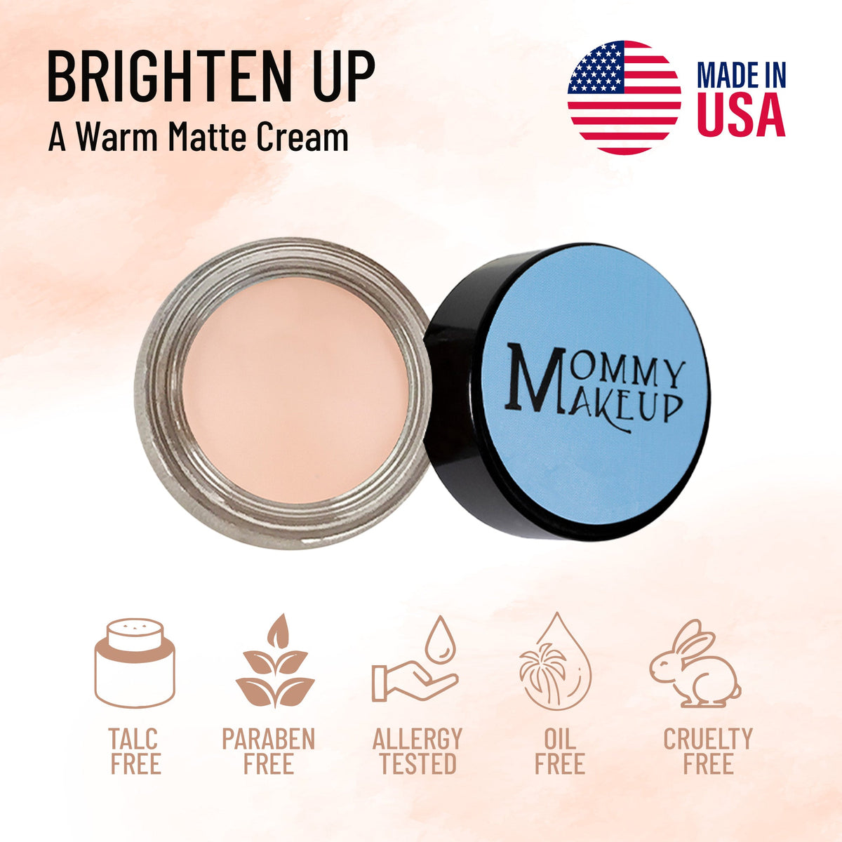 Brighten Up Any Wear Creme - A Waterproof Multi-tasking creme to powder product for eyes, cheeks & lips. Can be worn anywhere - Snipetell