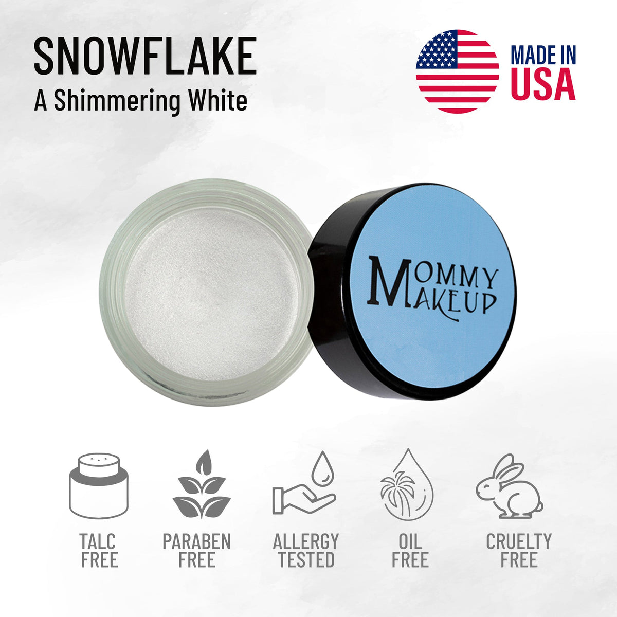 Snowflake Any Wear Creme - A Waterproof Multi-tasking creme to powder product for eyes, cheeks & lips. Can be worn anywhere - Snipetell
