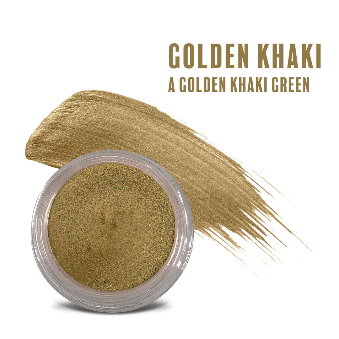 Golden Khaki Any Wear Creme - A Waterproof Multi-tasking creme to powder product for eyes, cheeks & lips. Can be worn anywhere - Snipetell