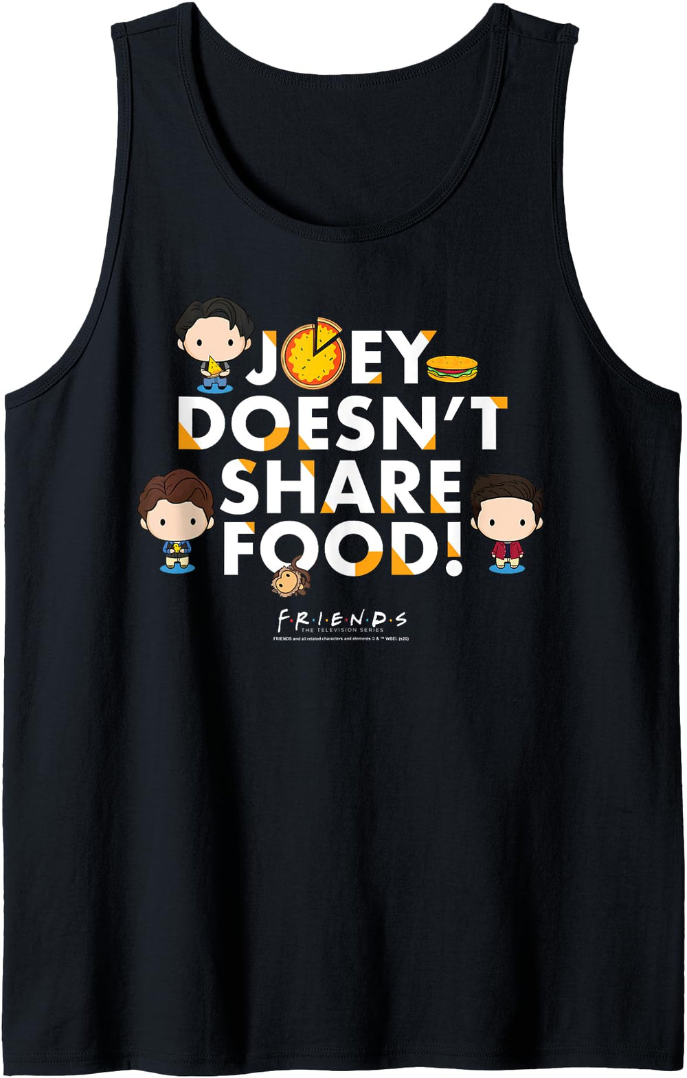 Friends Chibi Joey Doesn T Share Food Hoodie - Trendy Graphic Unisex