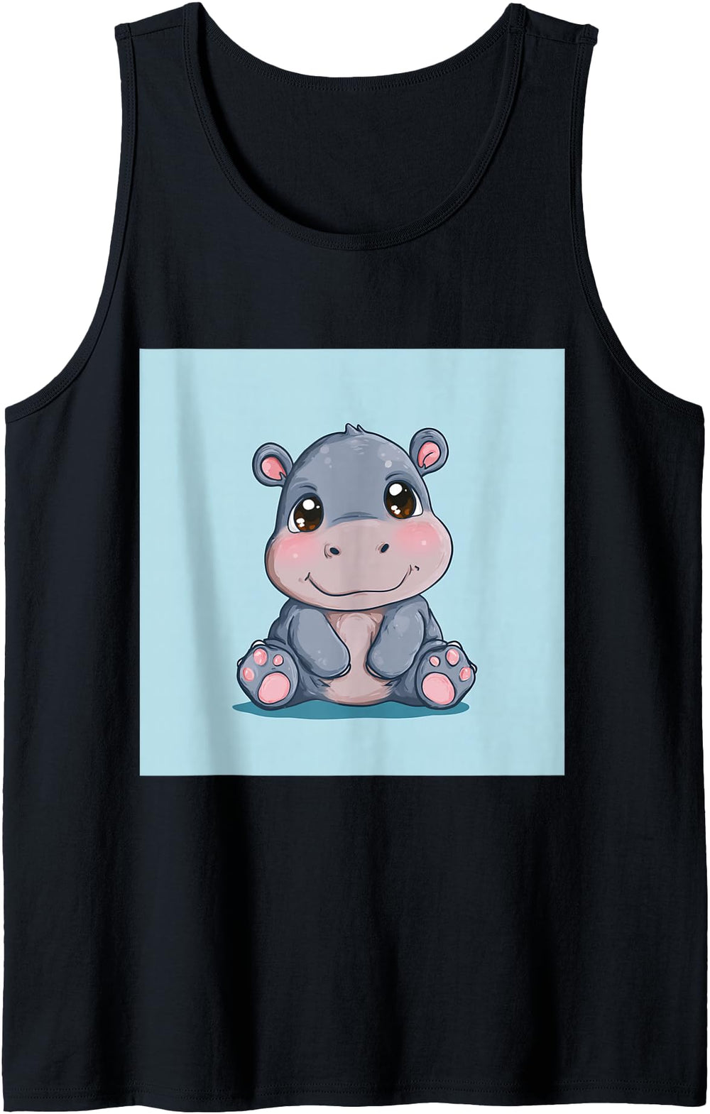 Cartoon Hippo Chibi Hippo Hoodie - Novelty Apparel for Adults