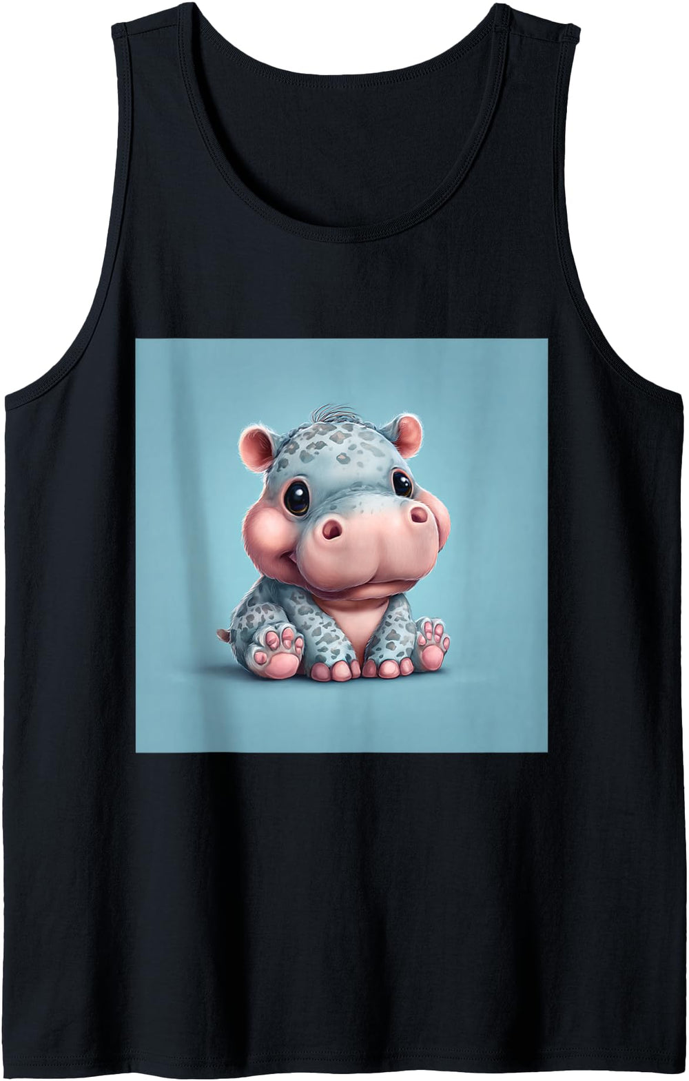 Exclusive Cartoon Hippo Chibi Hippo Rare T-Shirt - Unique Graphic Unisex