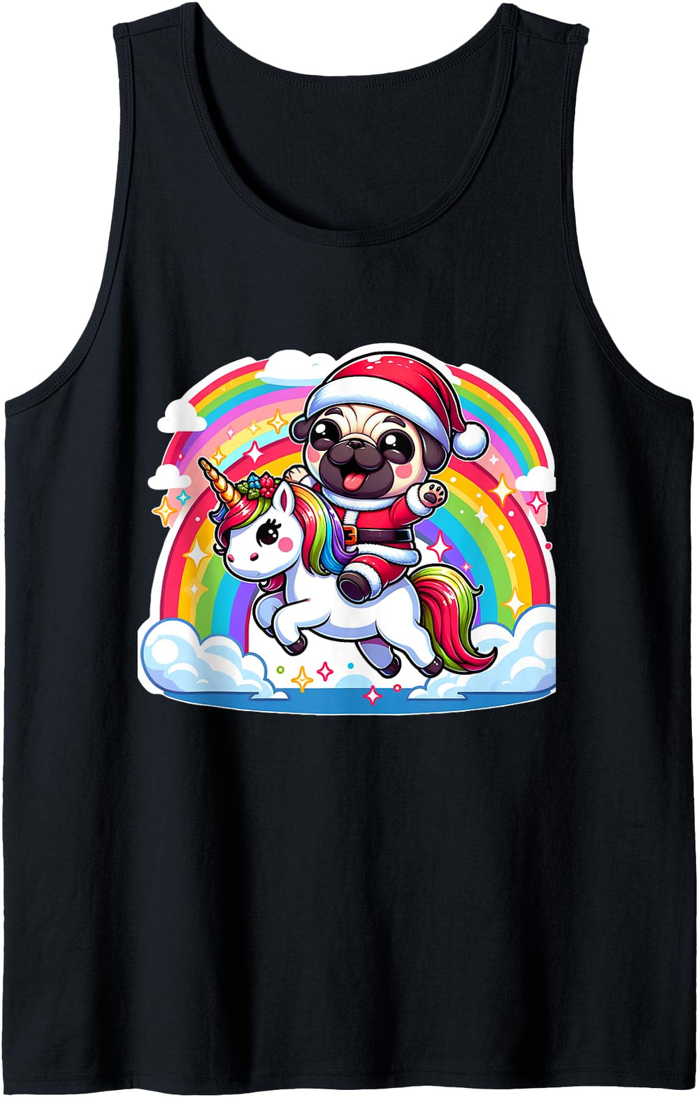 Original Pug Riding Unicorn Dog T-Shirt - Streetwear Style for Adults