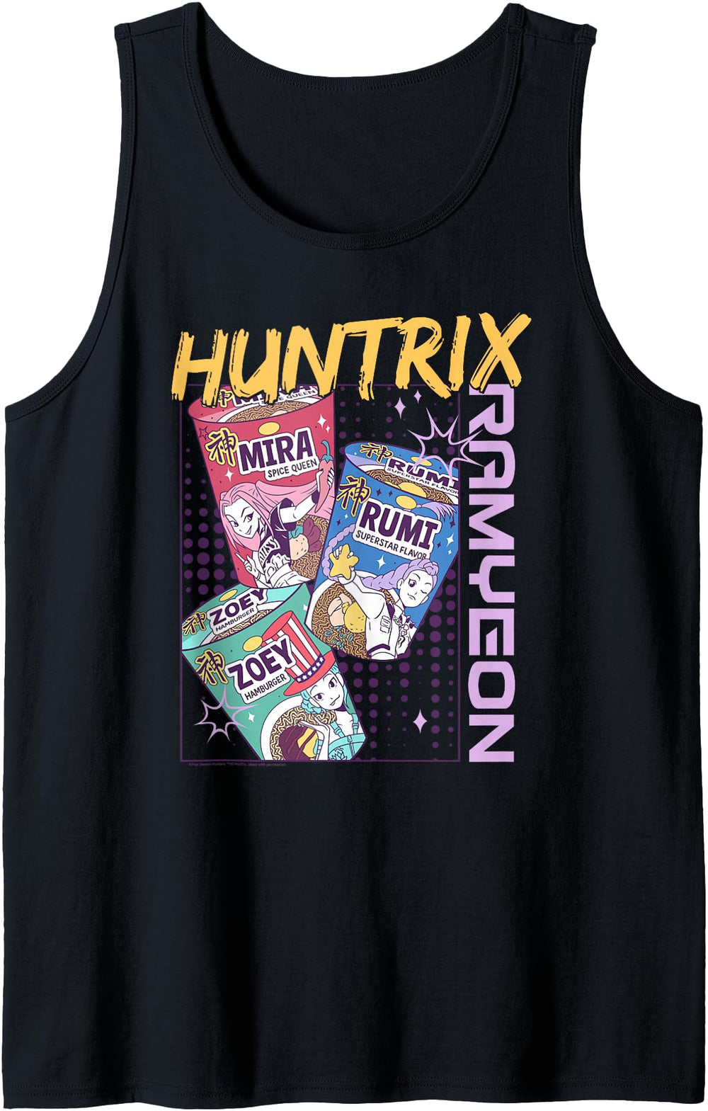 Kpop Demon Hunters Huntrix Ramyeon Full T-Shirt - Aesthetic Graphic Unisex