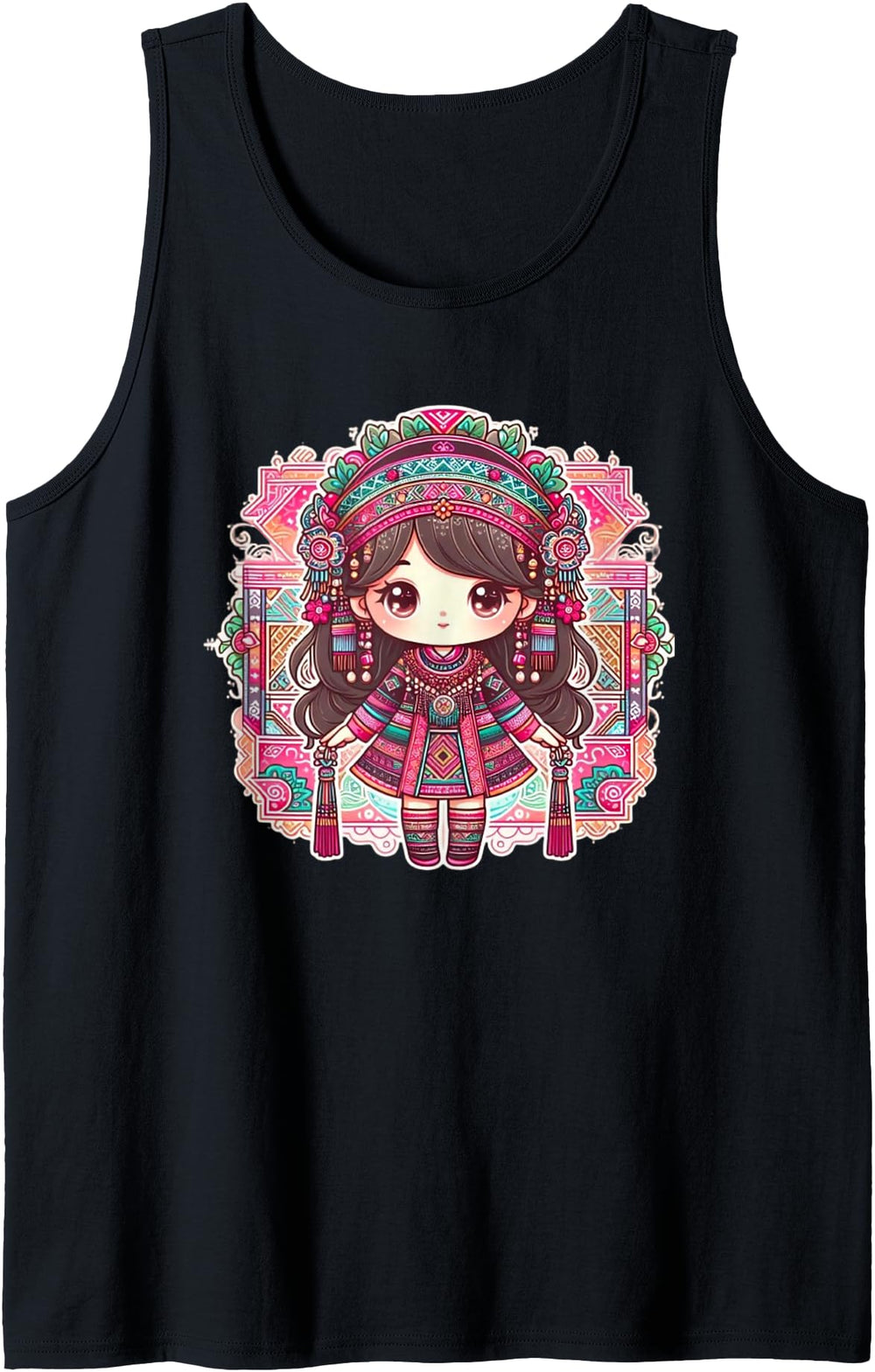 Handcrafted Hmong Chibi Hoodie - Novelty Apparel for Adults