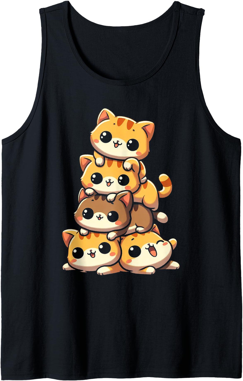 Pile Kitty Cats Pile Kawaii Neko T-Shirt - Custom Art Print for Adults