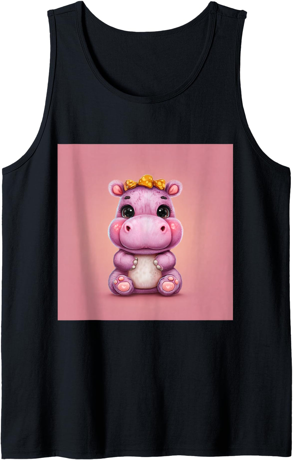 Cartoon Hippo Chibi Hippo T-Shirt - Custom Art Print Unisex