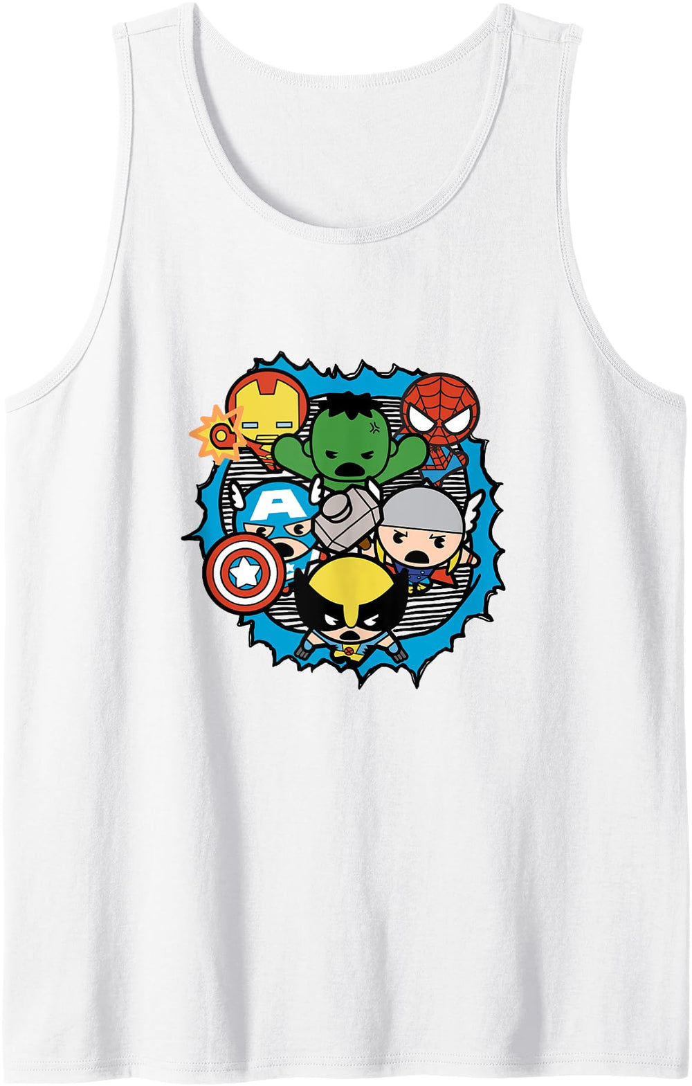 Authentic Marvel Kawaii Chibi Sweatshirt - Custom Art Print for Adults