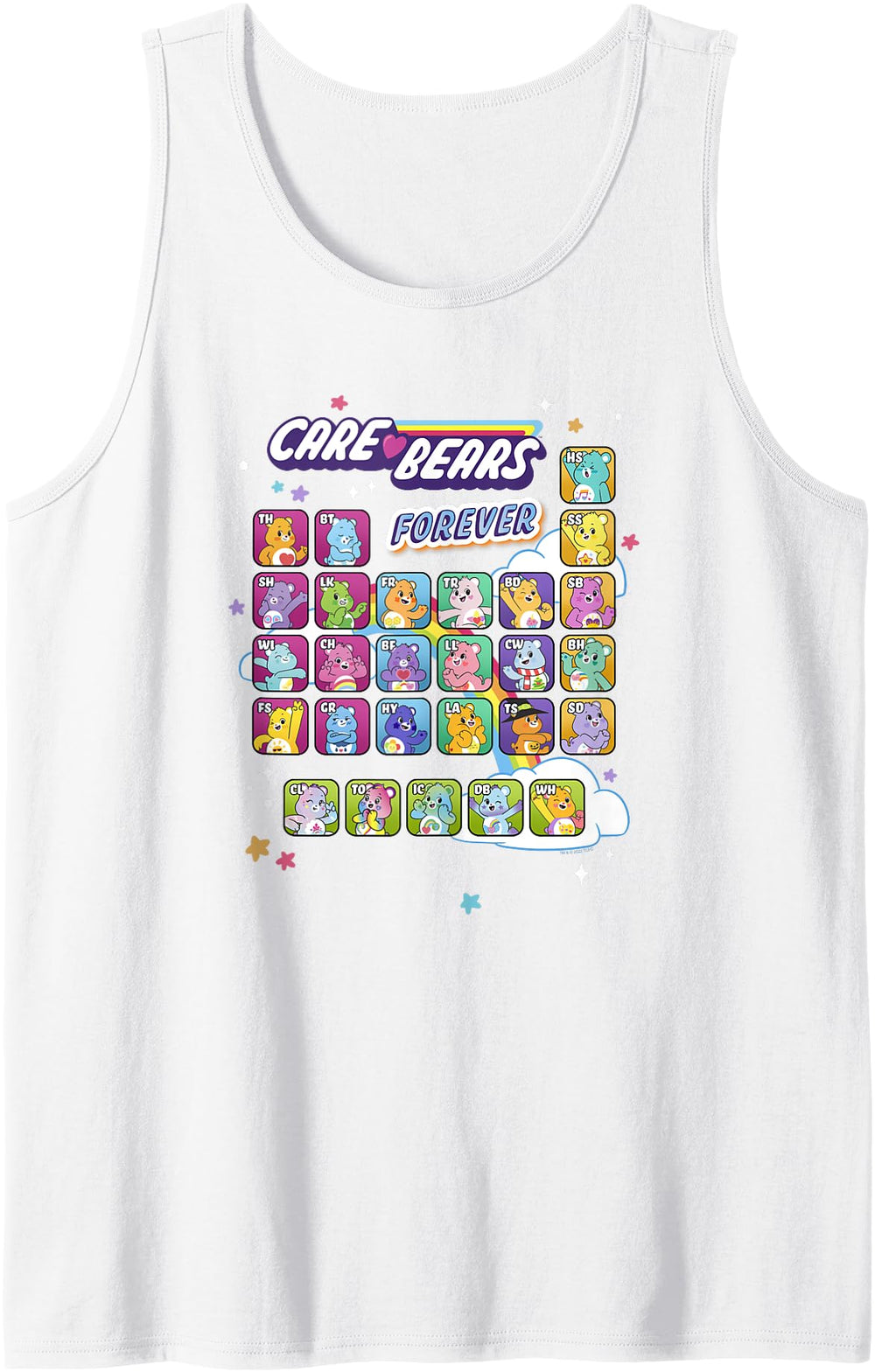 Authentic Care Bears Forever Rainbow Hoodie - Trendy Graphic Men Women