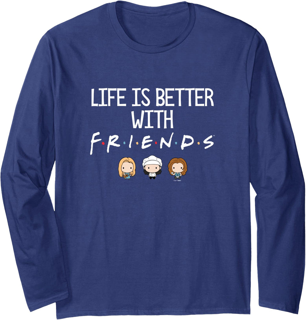Handcrafted Friends Life Is Better T-Shirt - Aesthetic Graphic Unisex