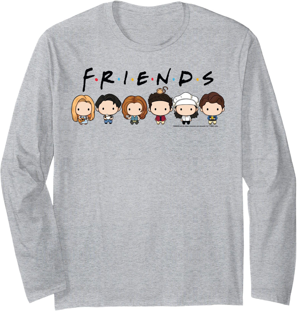 Authentic Friends Chibi Group Shot Sweatshirt - Custom Art Print Men Women