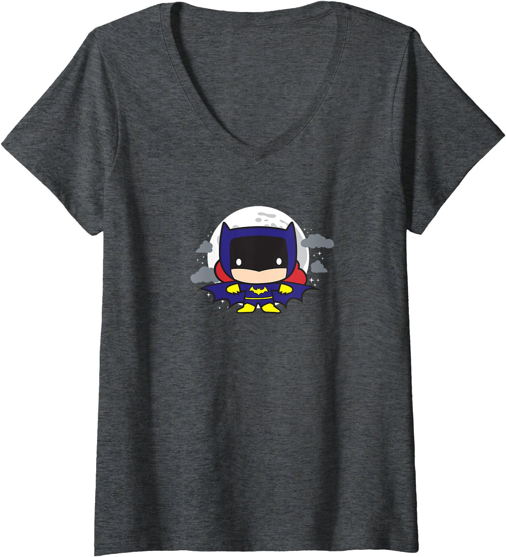 Original Womens Batgirl Chibi V Neck Rare Hoodie - Graphic Print Unisex