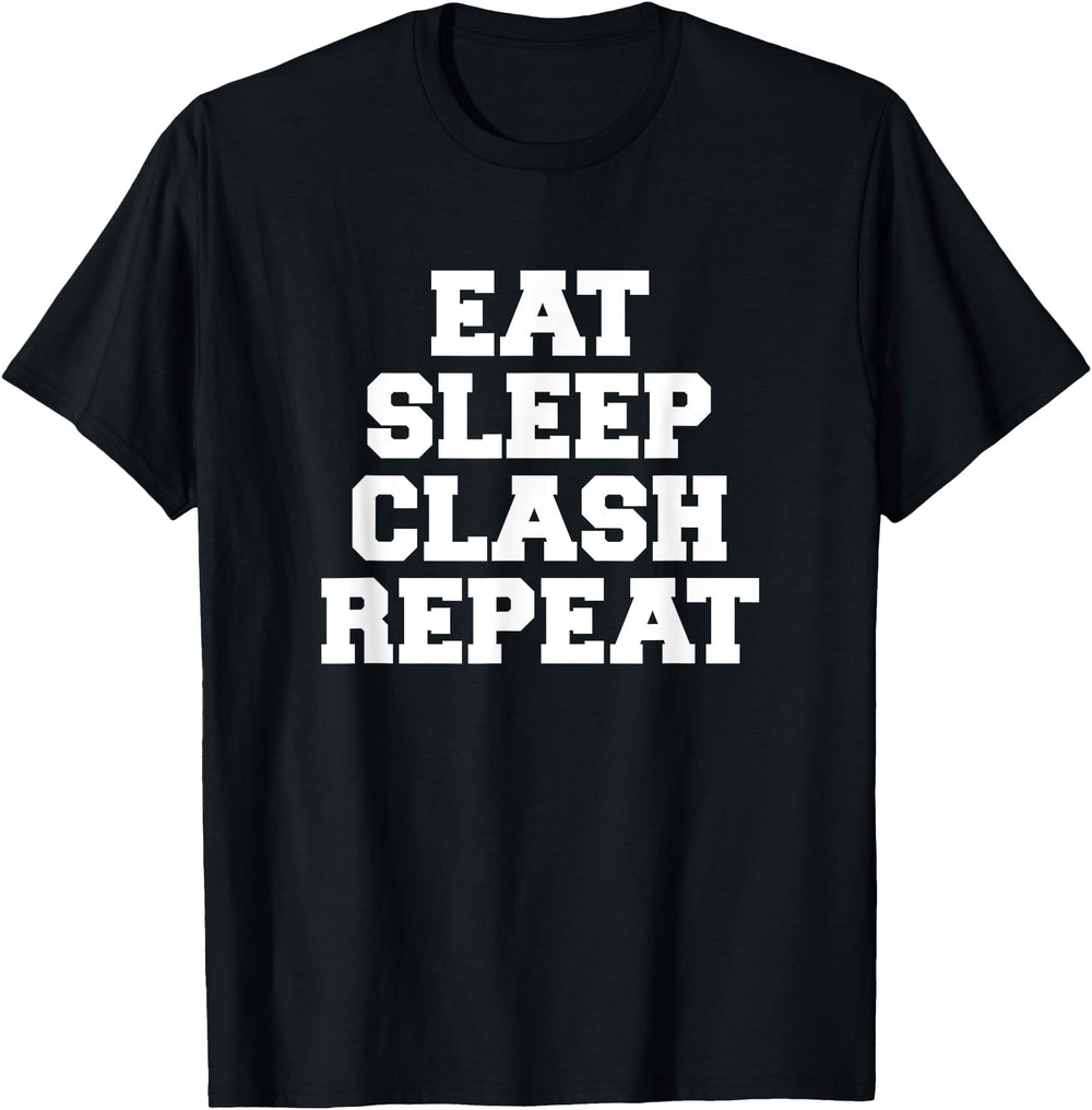 Handcrafted Eat Sleep Clash Repeat Hoodie - Streetwear Style for Adults