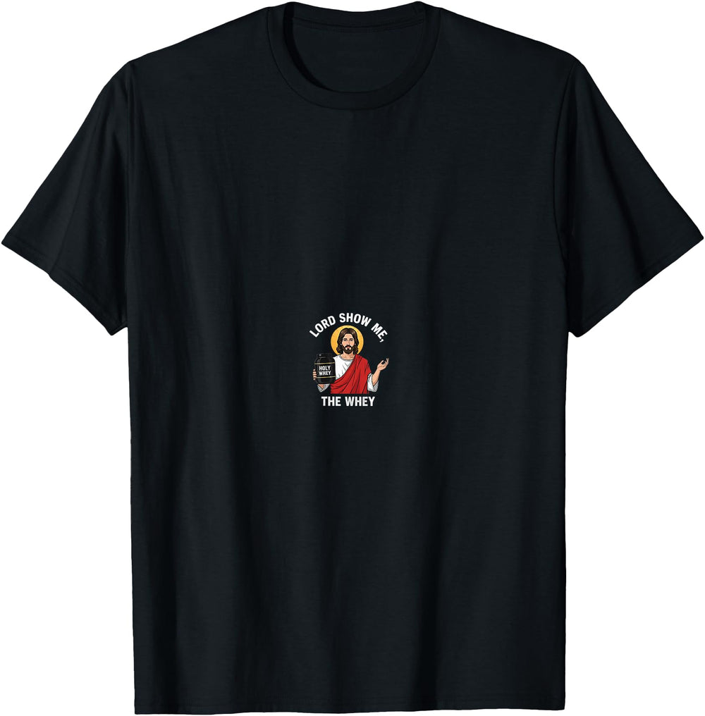 Authentic Holy Whey Gym Pun Chibi T-Shirt - Trendy Graphic Unisex