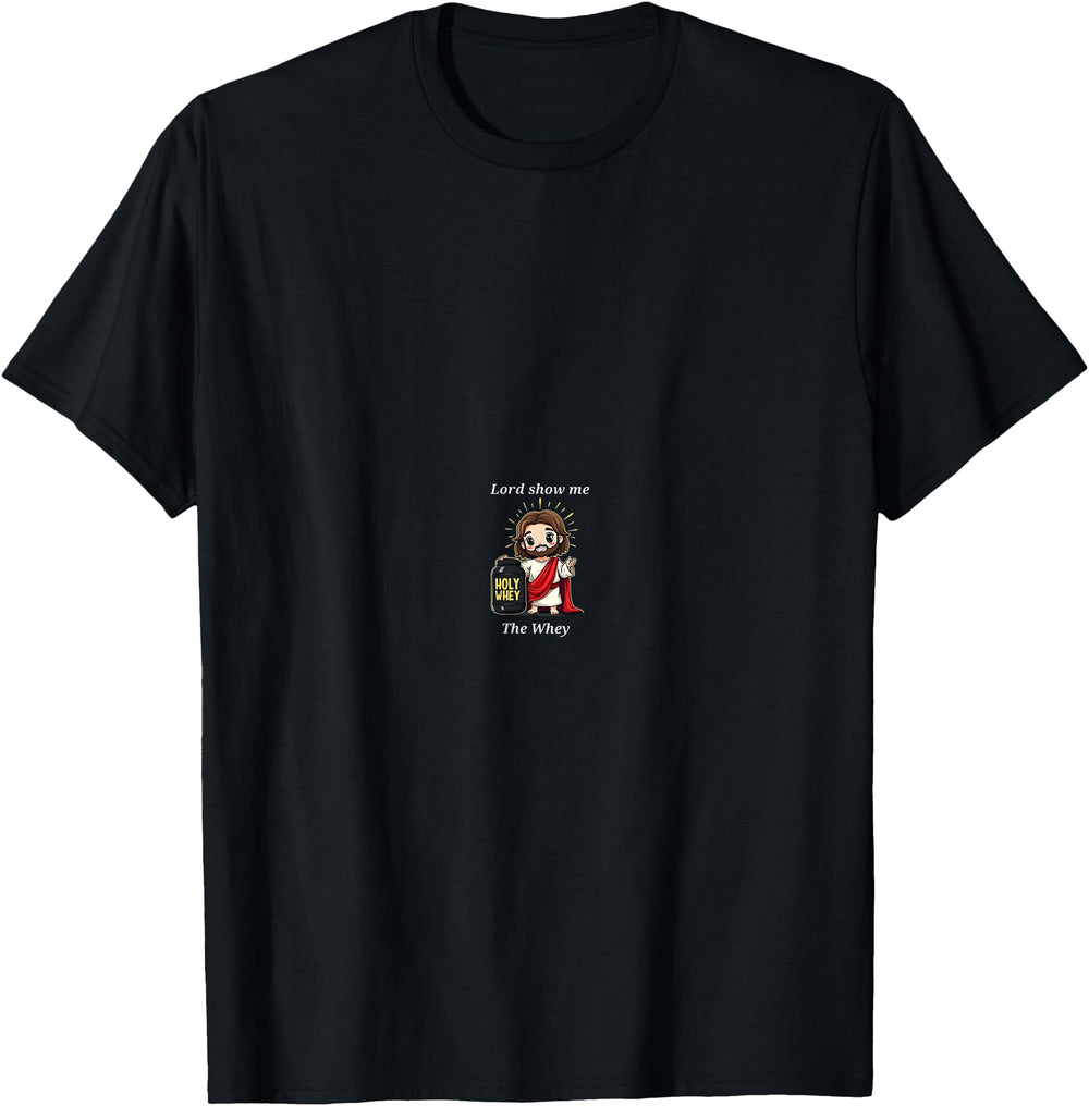 Jesus Gym Pun Chibi Artist T-Shirt - Minimalist Print for Adults