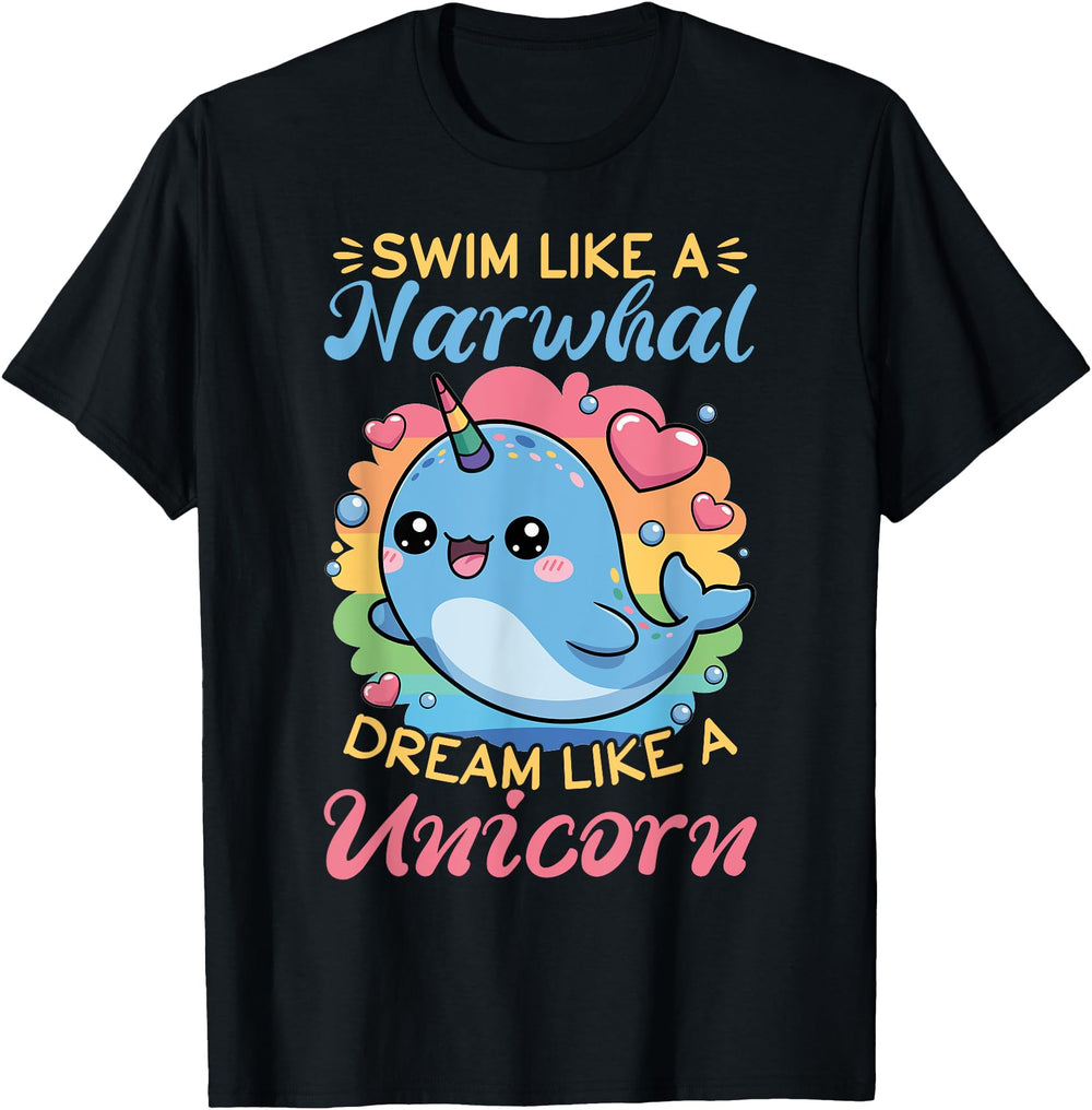 Original Narwhal Chibi Kawaii T-Shirt - Casual Everyday Wear for Adults