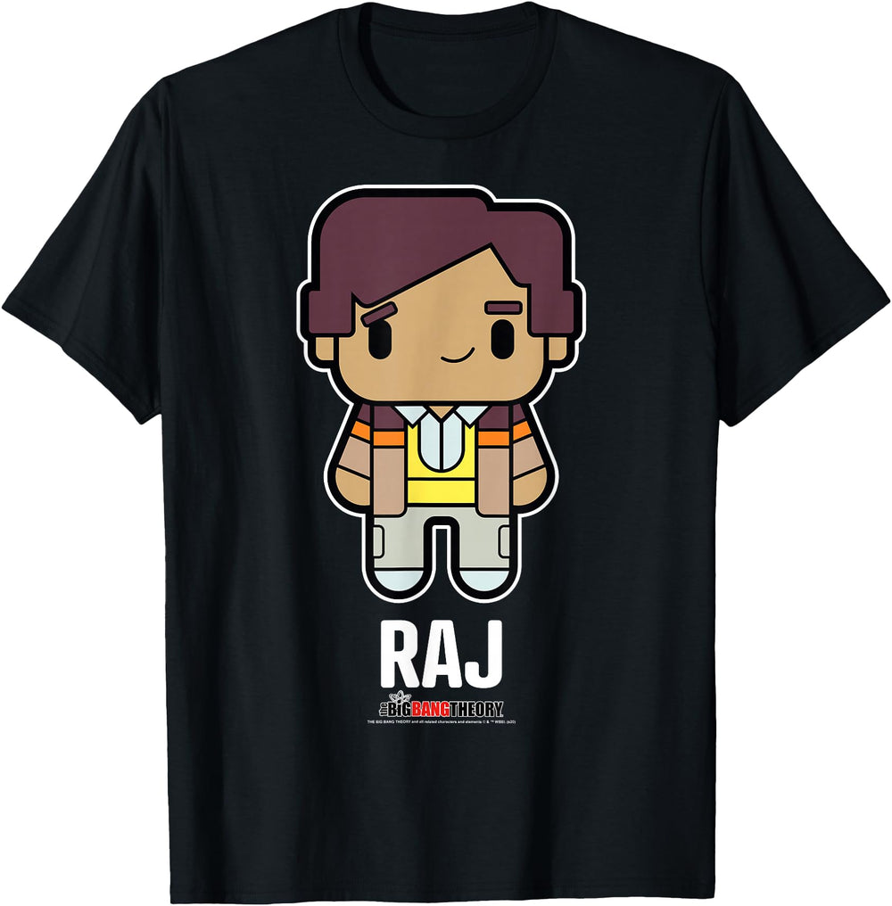 Handcrafted Big Bang Theory Chibi Raj T-Shirt - Aesthetic Graphic Unisex