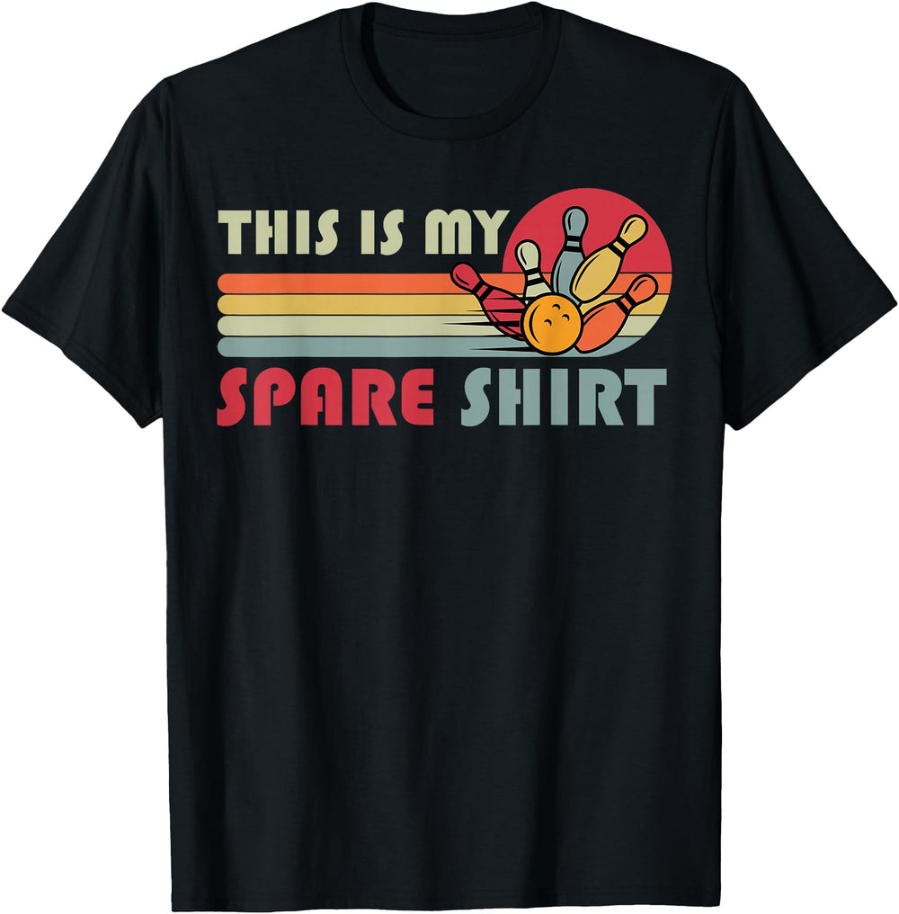 Authentic This Is My Spare Bowling T-Shirt - Minimalist Print for Adults