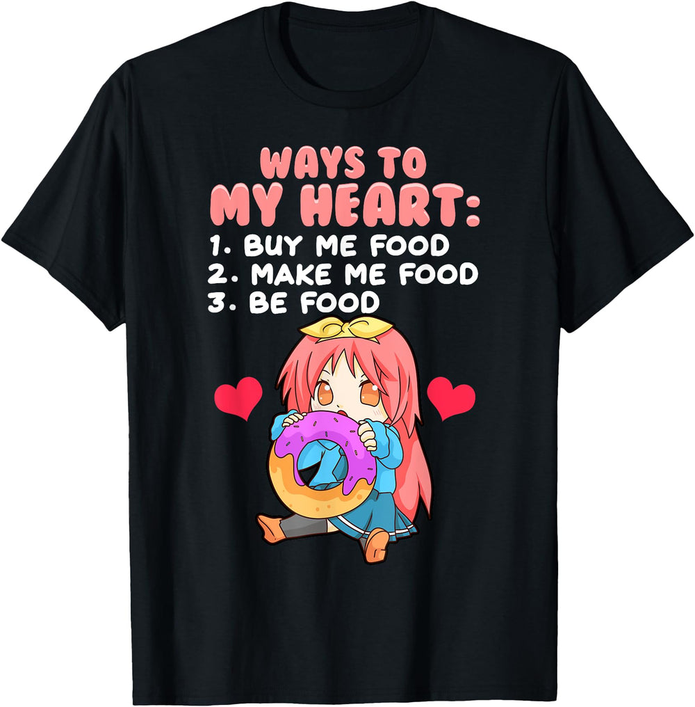 Ways To My Heart Kawaii Anime Chibi T-Shirt - Fun Novelty Design Unisex
