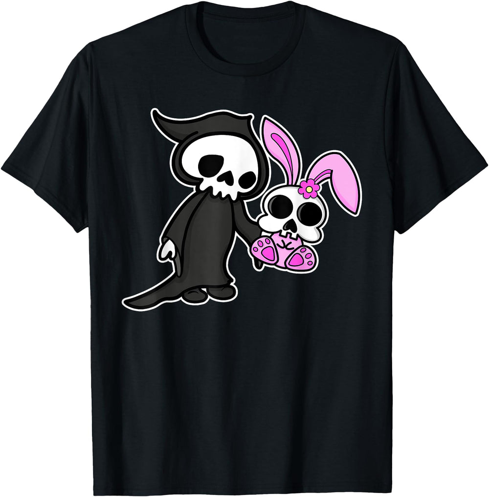 Handcrafted Emo Easter Goth Kawaii Bunny T-Shirt - Unique Graphic Unisex