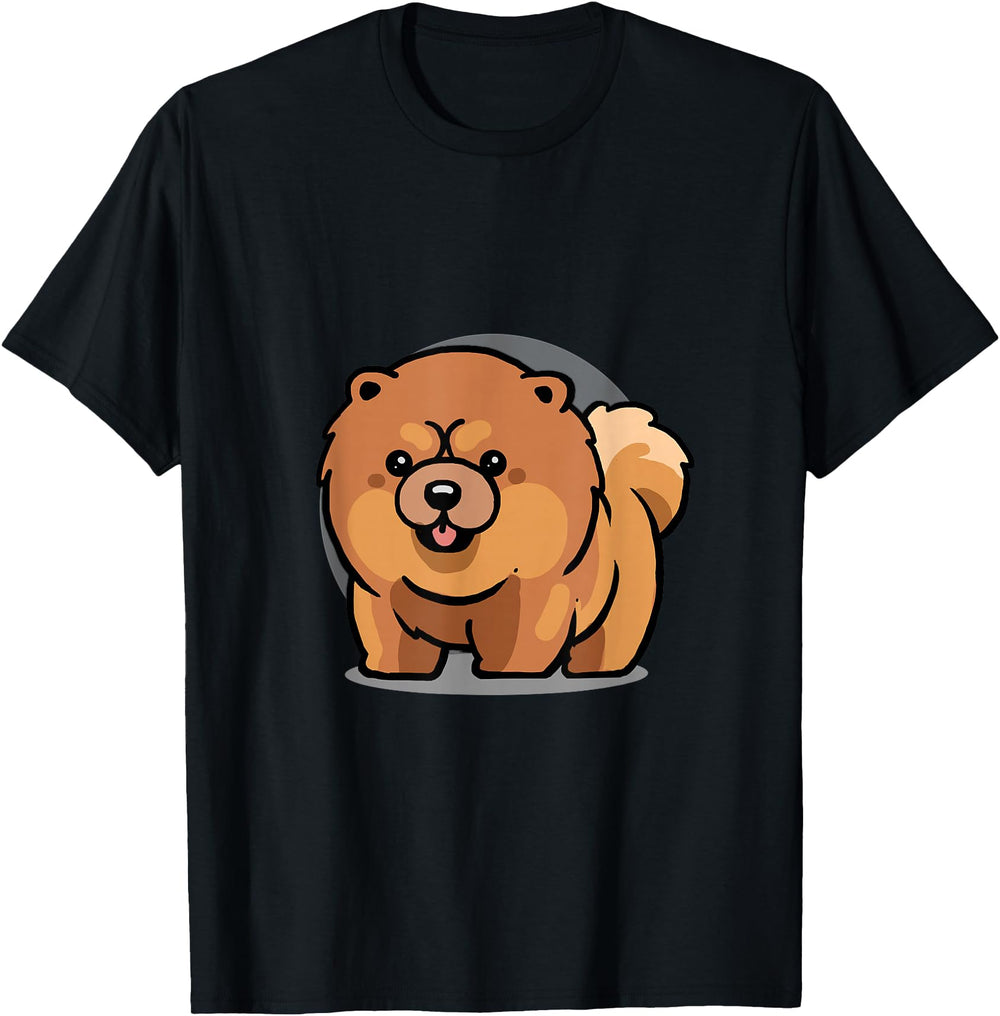 Handcrafted Chibi Chow Chow Dog T-Shirt - Casual Everyday Wear for Adults