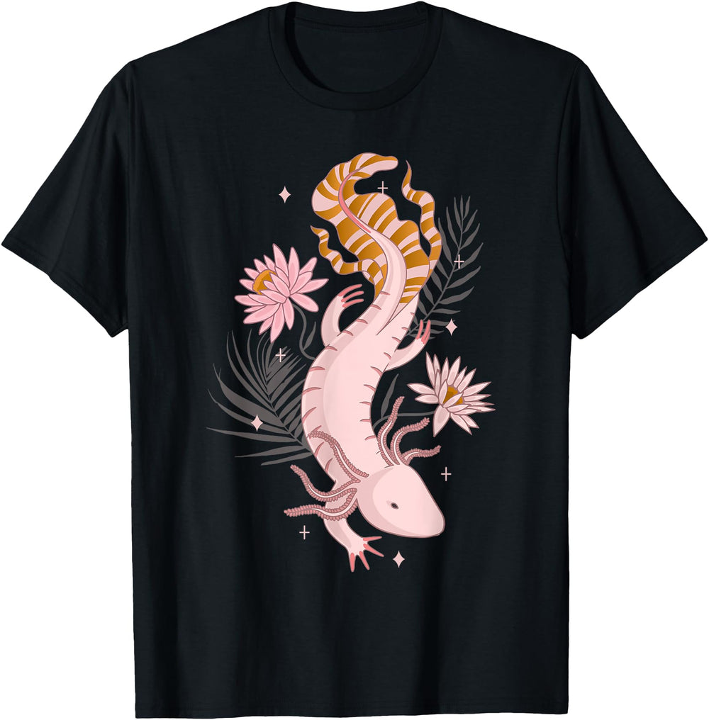 Exclusive Axolotl Kawaii Chibi Pastel T-Shirt - Custom Art Print Men Women
