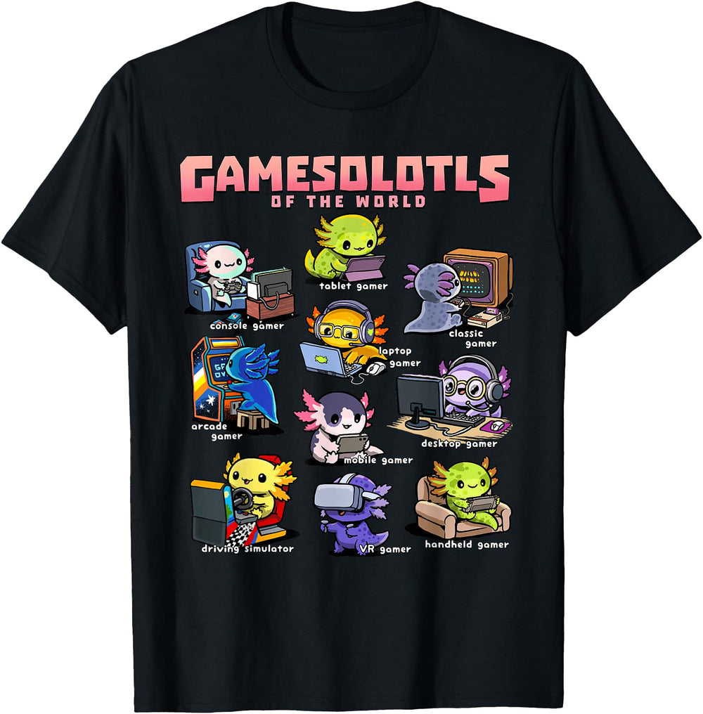 Original Gamesolotls World Diverse T-Shirt - Custom Art Print for Adults