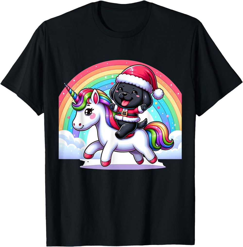 Handcrafted Labrador Riding Unicorn Dog T-Shirt - Unique Graphic Men Women